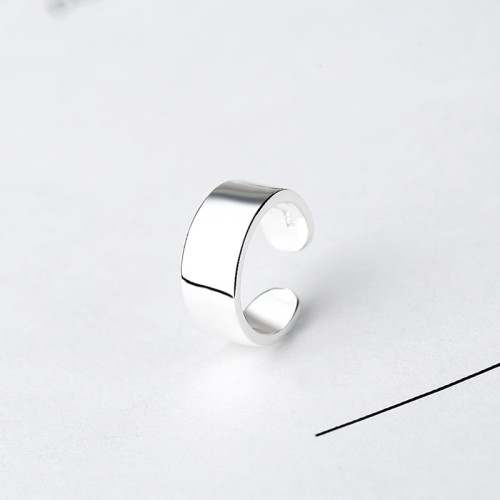 925 Sterling Silver Simple Ear Hole Female Ear Bone Minimalist Cuff Earrings