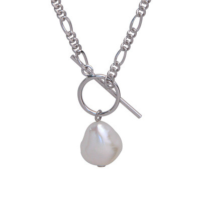 925 Sterling Silver Personality Ot Alien Fresh Water Pearl Necklaces