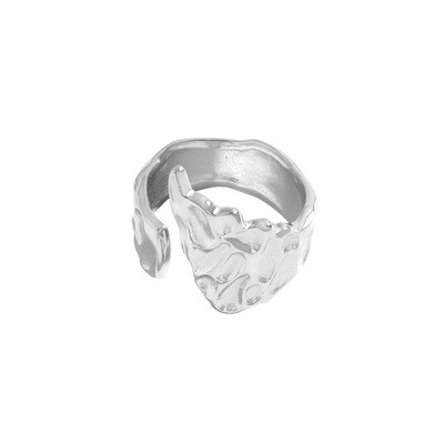 925 Sterling Silver Irregular Fold Quality Crumpled Rings