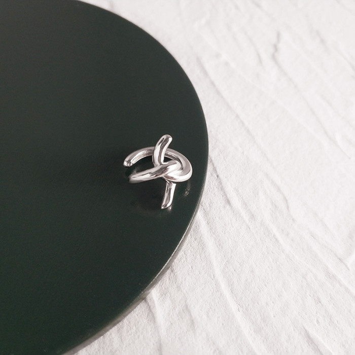 925 Sterling Silver Fashion Ear Hole Female Versatile Minimalist Clip On Earrings