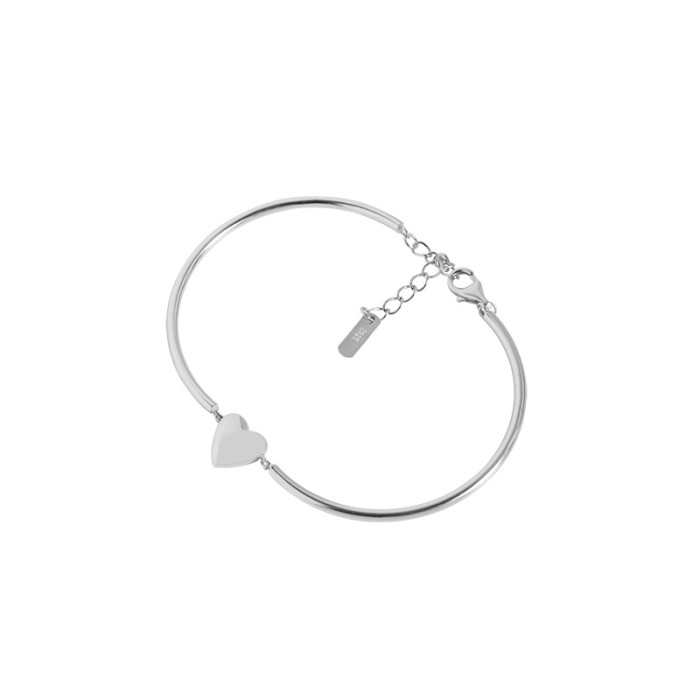 925 Sterling Silver Simple And Light Luxury Temperament All-Match Line Love Minimalist Bangles