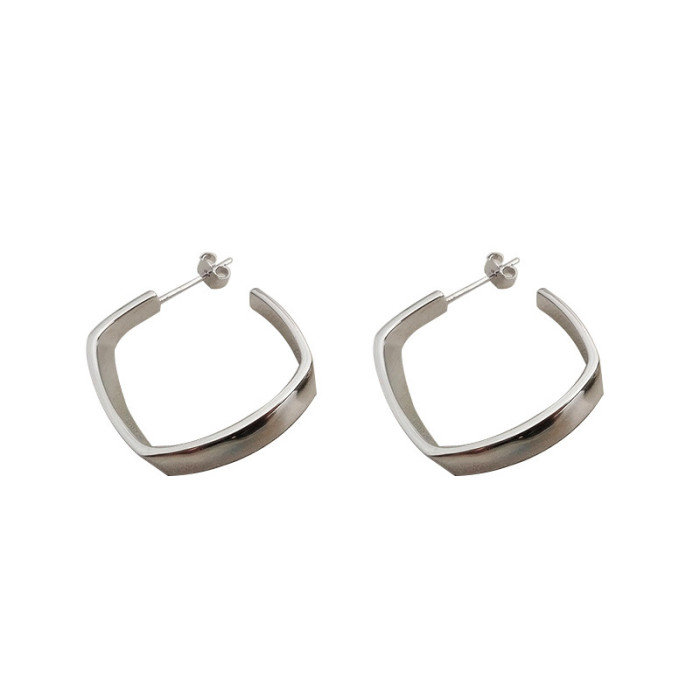 925 Sterling Silver Personality Minimalist Stud Earrings