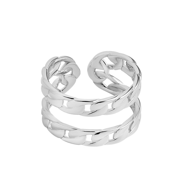 925 Sterling Silver Double Ring Minimalist Rings