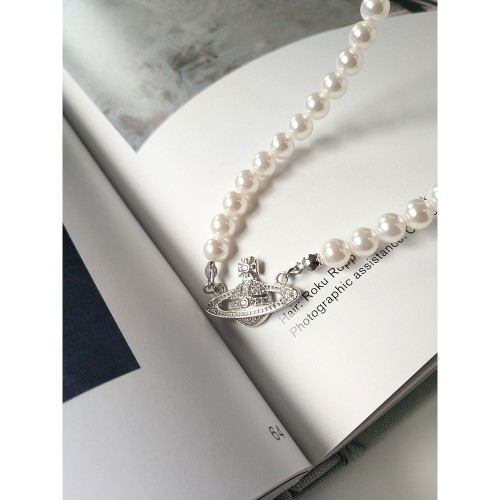 925 Sterling Silver Simple Lock Bone Chain Niche Design Sense Temperament Fresh Water Pearl Collar Necklaces