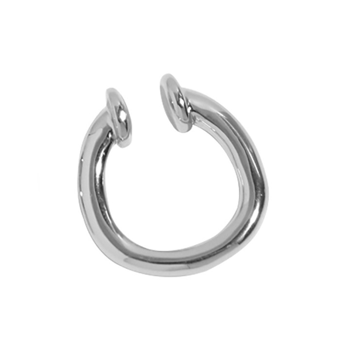 925 Sterling Silver Personality Ear Bone Geometry Circle All-Match Minimalist Cuff Earrings