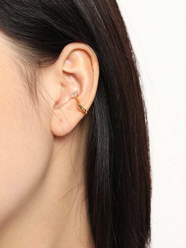 925 Sterling Silver Cubic Zirconia Heart Minimalist Single Earring
