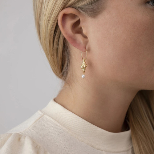 Pearl Earrings Women'S Light Luxury Fashion Personalized Conch Earrings Style Niche Autumn Winter Earrings