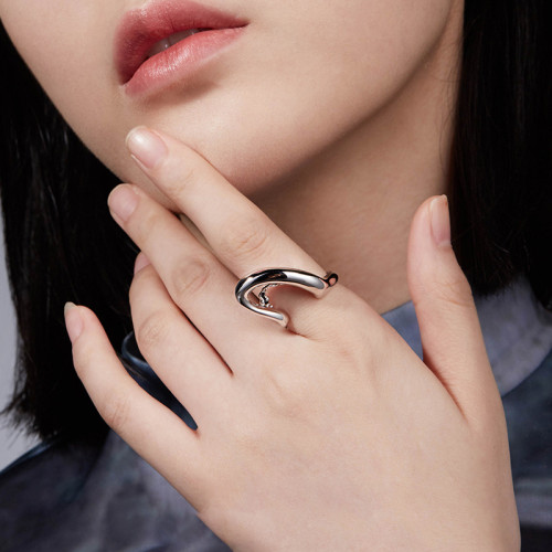 Open Ring Women Cool Fashion Personality Light Luxury Niche Design Exquisite Index Finger Ring
