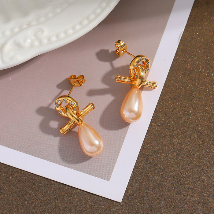 Pearl Earrings Women'S Fashion Light Luxury Earrings Personalized Niche Design Versatile Earrings