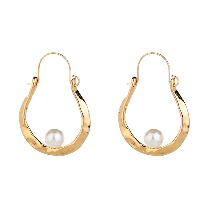 Popular U-Shaped Earrings Simple Fashion Elegant Style Earrings Earrings Short Imitation Pearl Earrings