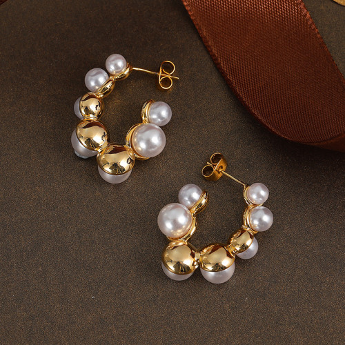 Pearl Earrings Women'S Fashion Light Luxury 925 Silver Needle Earrings French Style Niche Design Earrings
