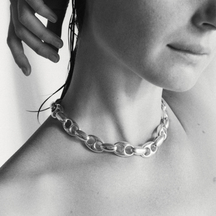 Hip Hop Necklace Women Geometric Splicing Chain Accessories Cool Wind Niche Design Metal Clavicle Chain