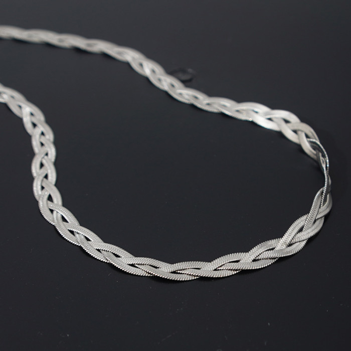 Snake Bone Chain Necklace Women'S Cool Style Fashion Color Silver Niche Light Luxury Collarbone Chain