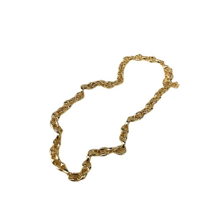 Hip Hop Necklace Women Geometric Splicing Chain Accessories Cool Wind Niche Design Metal Clavicle Chain