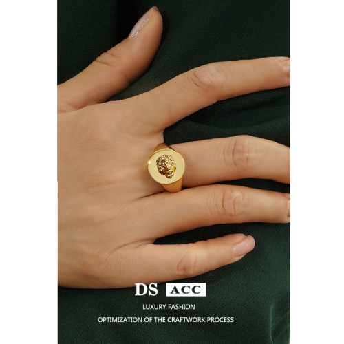Skull Ring Women Set Zircon Decoration Simple Fashion Niche Design Cool Wind Index Finger Ring