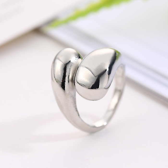 Irregular Exaggerated Opening Cross Wound Ring Ring Fashion Personalized Simple Adjustable Size Ring