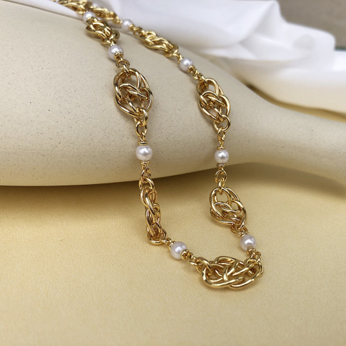 Pearl Bracelet Women Flower Circle Chain Fashion Light Luxury French Retro Versatile Niche Design Cool Style