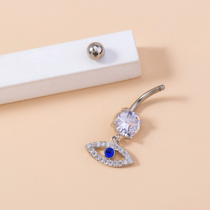Accessories Hot Selling Personality Exaggeration Micro Set Eyes Devil'S Eye Navel Nail Zircon Piercing Navel
