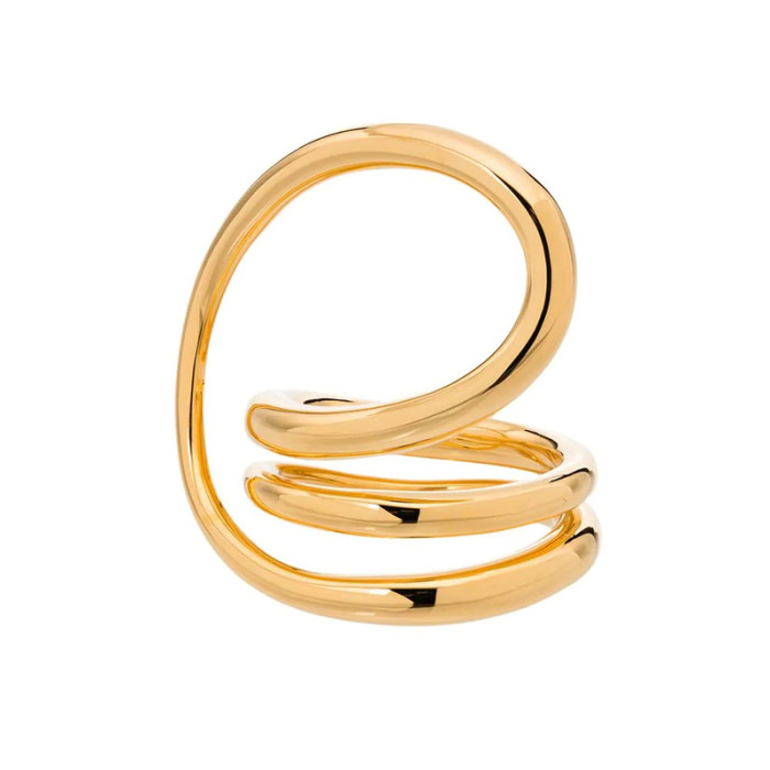 Twisted Ring Women Geometry Ring Cold Wind Index Finger Ring Leaky Extreme Simple Wind Ring Star