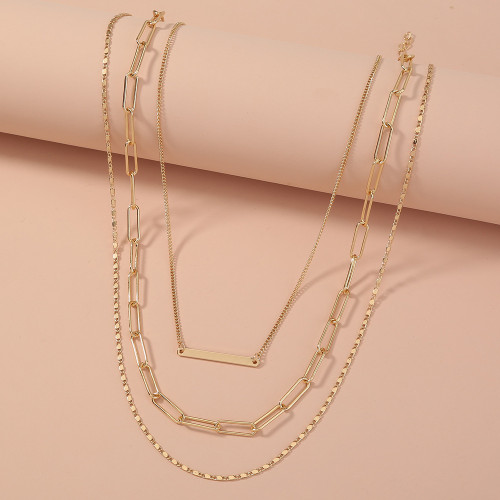 Necklace Jewelry Cool Wind Niche Design Lattice Chain Multilayer Fashion Necklace Women