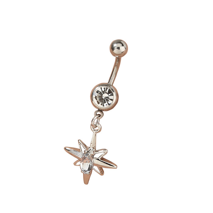 Hot Selling Exaggeration Stainless Steel Navel Nail Inlaid With Diamond Tianmangxing Pendant Accessories