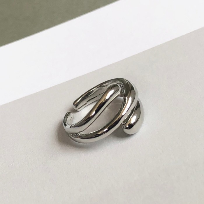 Three Layer Ring Women Opening Adjustable Ring Minimalist Cool Wind Index Finger Ring Vintage Hand Jewelry