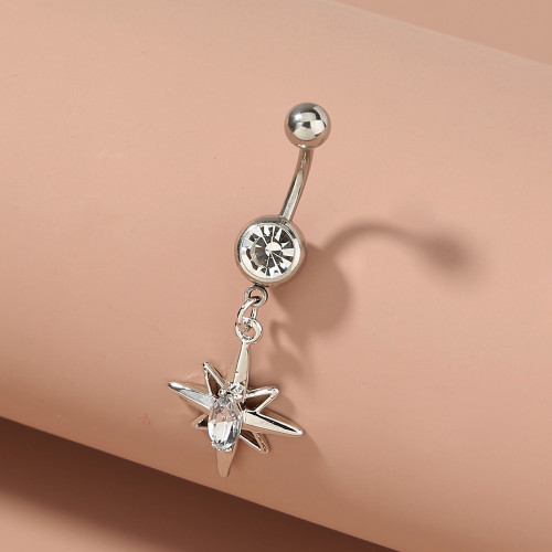 Hot Selling Exaggeration Stainless Steel Navel Nail Inlaid With Diamond Tianmangxing Pendant Accessories