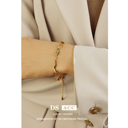 Bone Bracelet Women'S 18K Gold Plated Simple Fashion Personalized Versatile Niche Design Jewelry