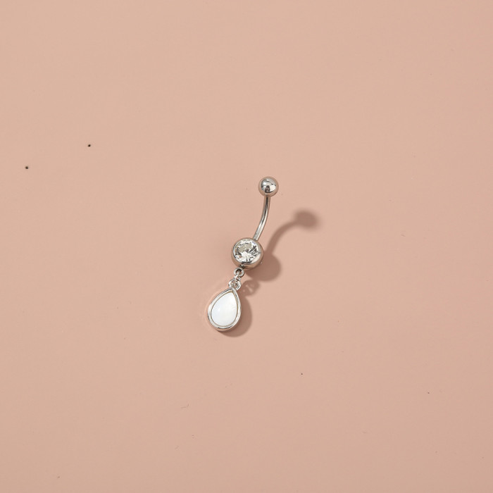 Hot Selling Jewelry Stainless Steel Natural Color Navel Nail Water Drop Natural Shell Piercing Jewelry