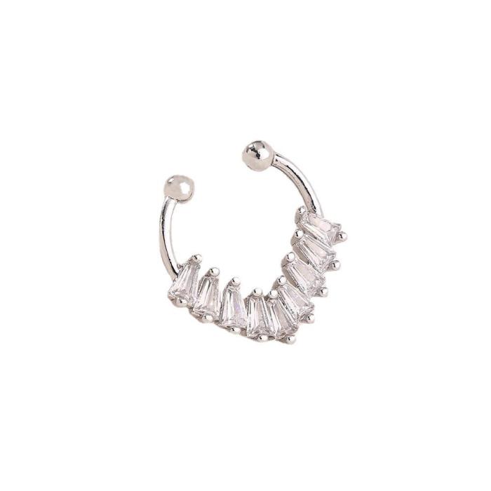 Jewelry Niche Design V-Shaped Irregular Geometry Zircon Nose Ring Zircon False Nose Nail Women Wholesale