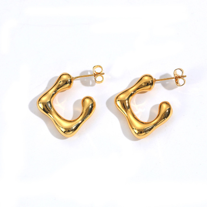 Earrings Women Fashion Fashion Geometric Earrings Simple Style Versatile Earrings