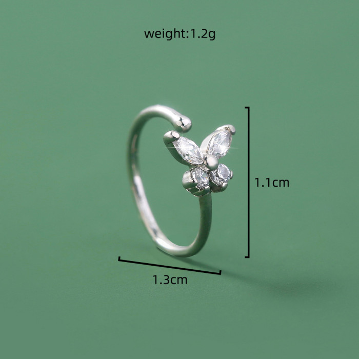 Jewelry Simple Micro Diamond Nose Ring Zircon Geometric Piercing Nose Clip Small And Exquisite Accessory Women