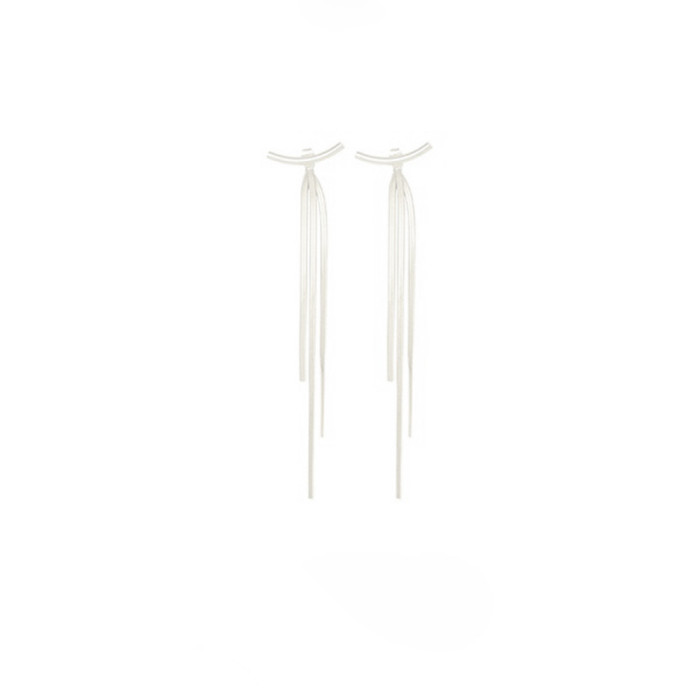 Tassel Long Earrings Women Metal Snake Bone Chain Earrings Style Show Face Thin Earrings Design Simple Earrings