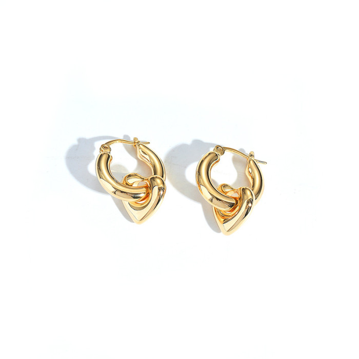 Love Earrings Women Cool Style Light Luxury Earrings Personalized Simple Niche Style Versatile Earrings