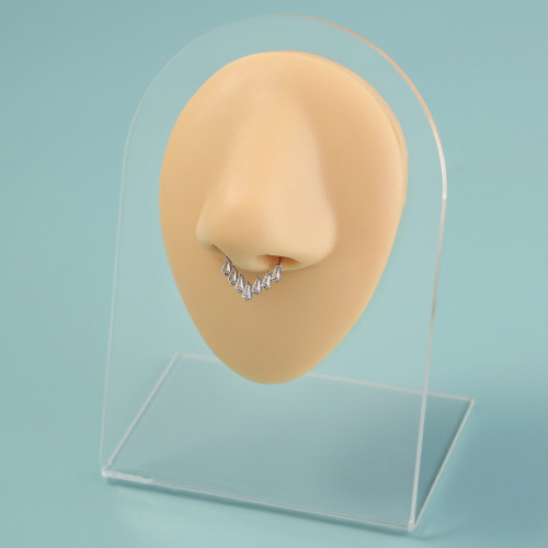 Jewelry Niche Design V-Shaped Irregular Geometry Zircon Nose Ring Zircon False Nose Nail Women Wholesale