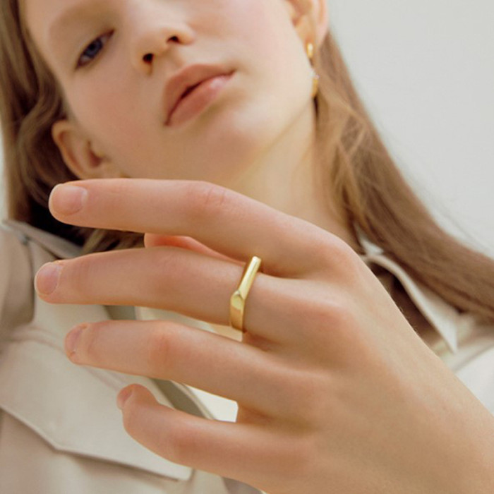 Simple Open Ring Women Versatile Index Finger Ring Adjustable Joint Ring Niche Design Ring