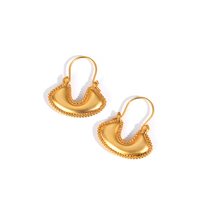 Light Luxury Earrings Women'S Fashion 18K Gold Plated Earrings Personalized Popular Niche Style Versatile Earrings
