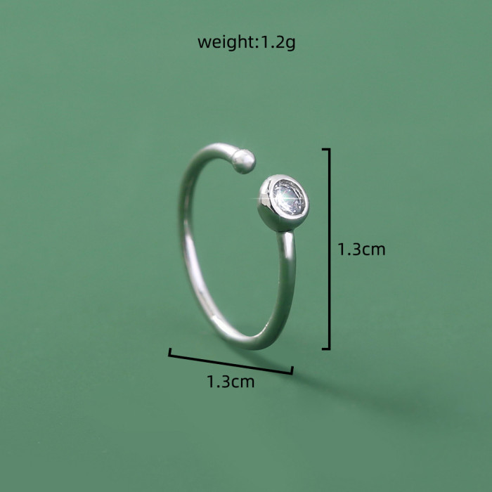 Jewelry Simple Micro Diamond Nose Ring Zircon Geometric Piercing Nose Clip Small And Exquisite Accessory Women