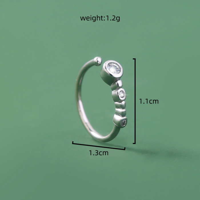 Hot Selling Jewelry Copper Micro Inlaid Zircon Nose Ring Puncture Free Jewelry Nose Clip Nose Nail Nose Jewelry