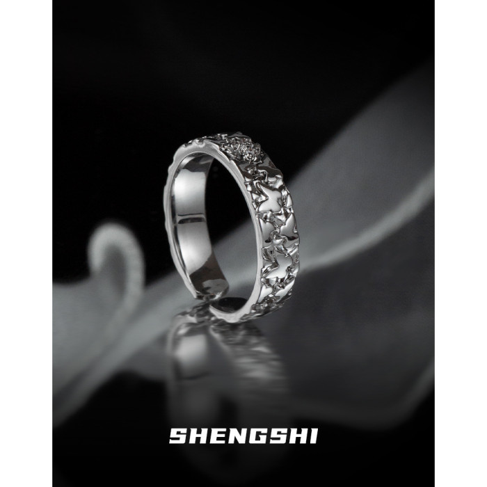Unique Designer Simple Irregular Texture Butterfly Smooth Plain Circle Open Ring For Women