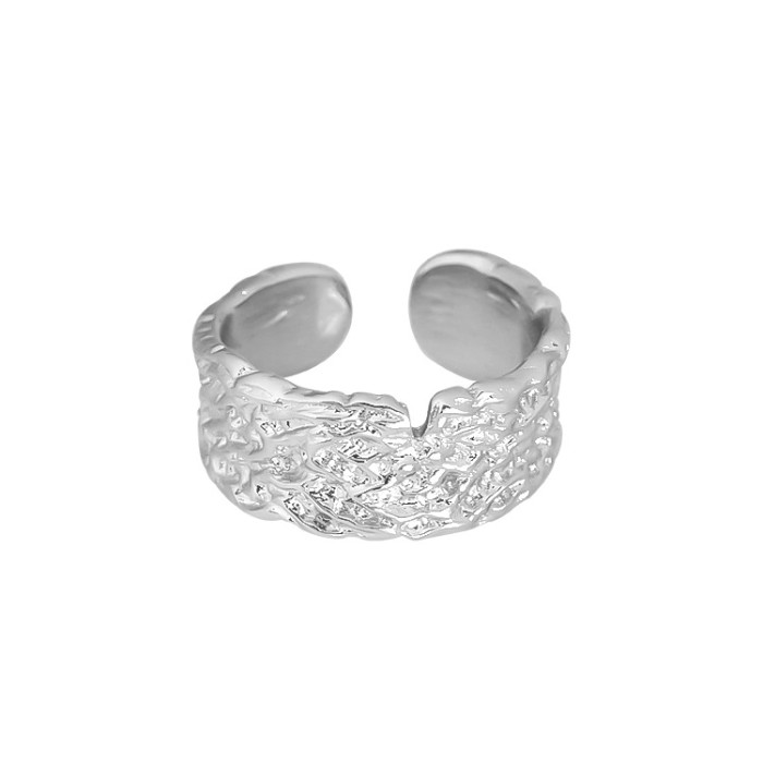 Women's Ring Is Unique Designer Style Irregular Concave Texture Exaggerated Liquid Finger Ring