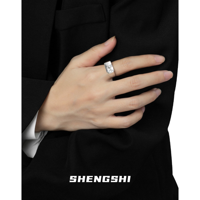 Unique Designer Style Simple, Neutral And Luxurious Zircon Open Ring Women's Ring Does Not Fade