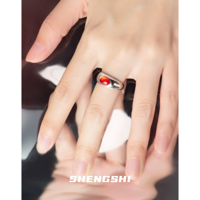 Unique Designer Style Simple Smooth Plain Ring Ruby Retro Adjustable Non Fading Women's Ring