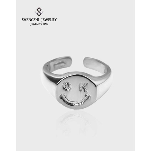 Unique Designer Of Women's Rings, Smiling Face, Adjustable Rings For Men And Women