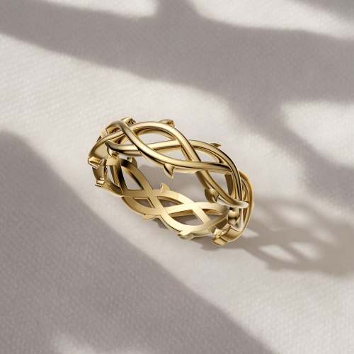 Hollow Crown of Thorns Wrapped Ring