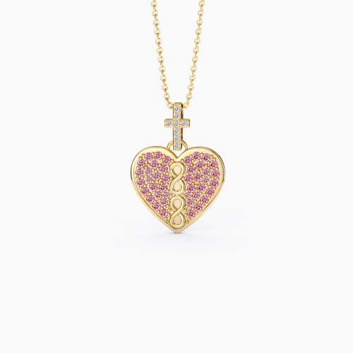 Heart Cross Necklace