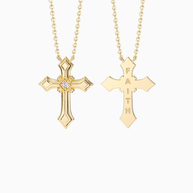 Gothic Cross Amulet Pendant Necklace