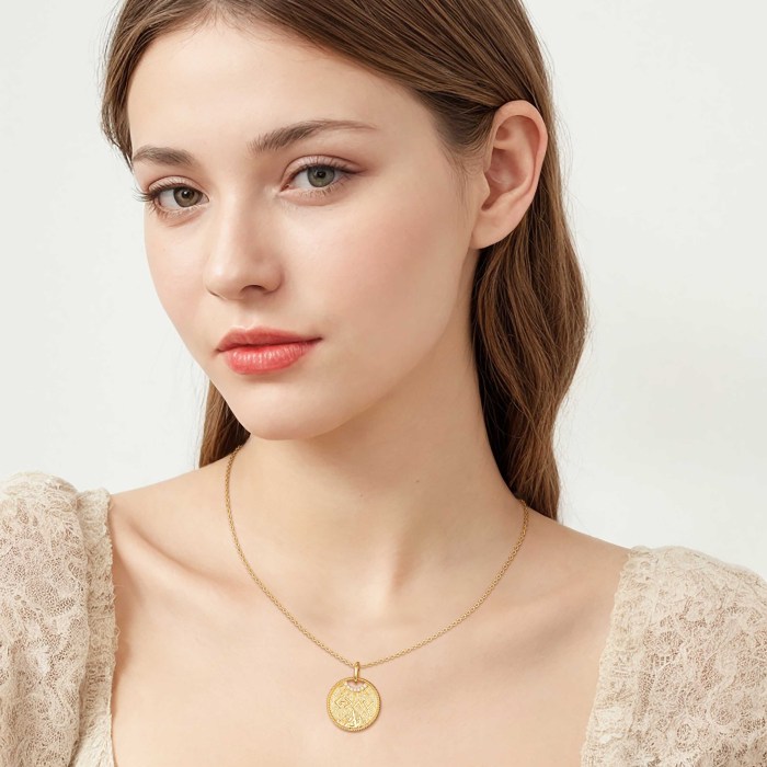 Personalized Highs And Lows Gold Coin Necklace
