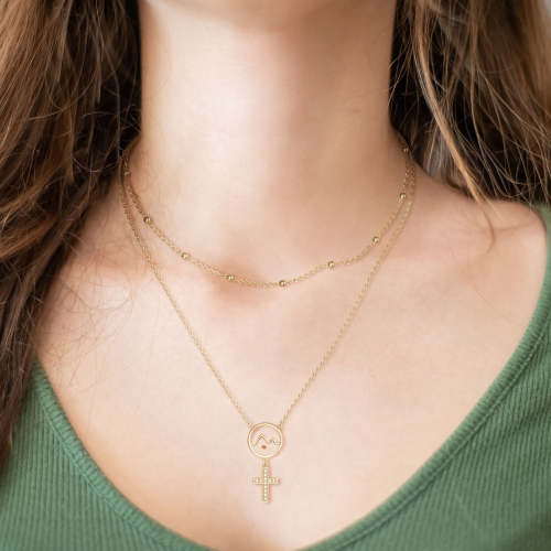 Cross Mustard Seed Necklace