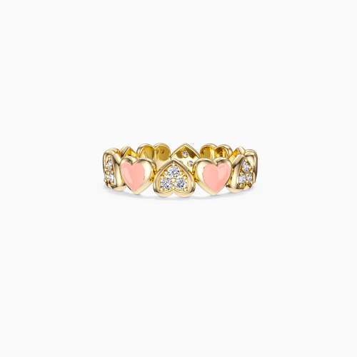 Eternity Heart Station Stackable Ring